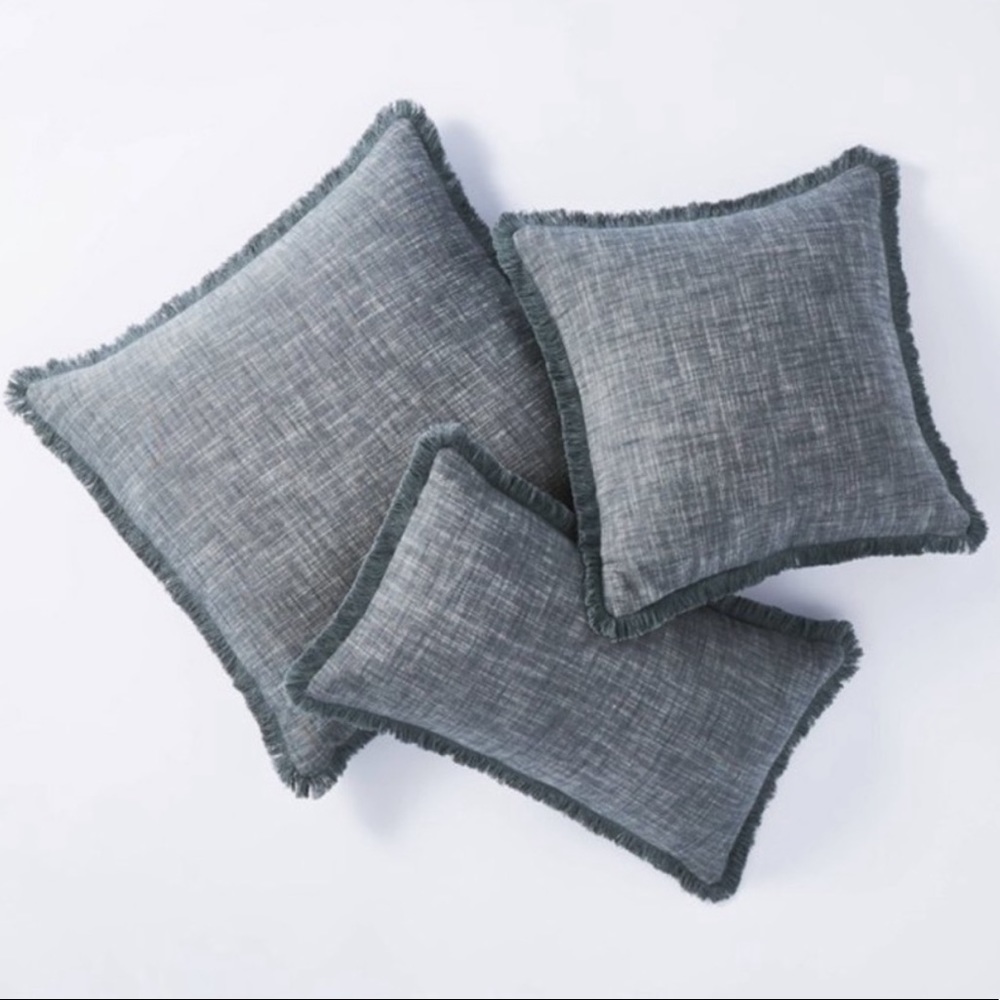 Studio McGee Navy Fringe Pillow